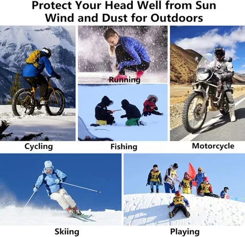Vista 5 de Pasamontañas de esquí, máscara de cabeza completa, resistente al viento, protección UV, para deportes al aire libre, bufanda de esquí, gorra