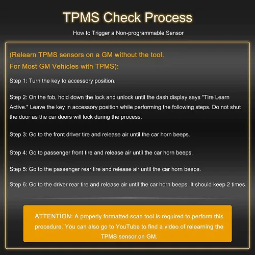 Vista 5 de 13586335 GM Sensor de presión de neumáticos 315MHZ Sensor TPMS programado con EL-50448 TPMS herramienta de reaprendizaje para Buick Cadillac
