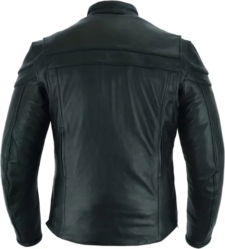 Vista 3 de Vance Leather Chaqueta Racer de cuero prémium con rejillas de ventilación para hombre