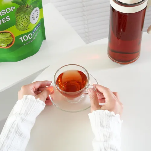 Vista 7 de NalLife Té de hojas de guanábana - 100 hojas enteras secas para té