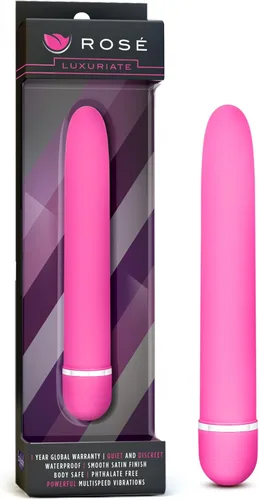 Vista 9 de Blush Rosé Luxuriate Vibrador de 7 pulgadas para mujeres, hombres y parejas, varita lisa de satén de múltiples velocidades, potente estimulador