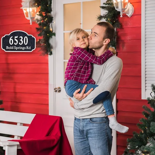 Vista 6 de Placa de dirección personalizada, placa de letrero de número de casa tallada a mano, números de dirección personalizados para entrada exterior