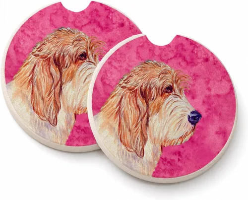 Vista 92 de Caroline's Treasures SS4767-BUCARC - Juego de 2 portavasos para automóvil, diseño de bulldog inglés, absorbentes para automóvil, portavasos