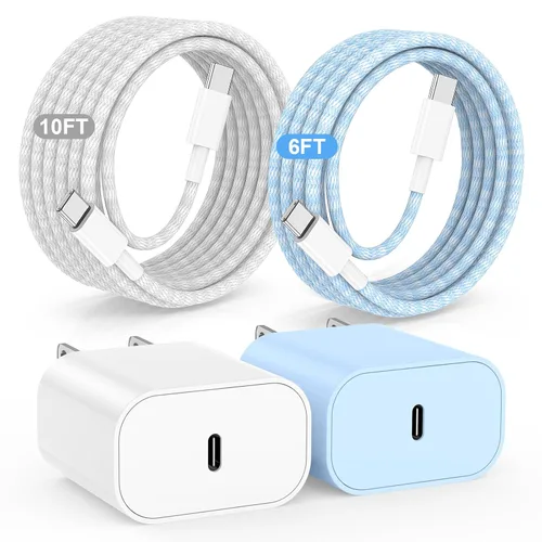 Vista 23 de Hzevn Bloque de cargador de pared rápida USB C de 60 W para teléfonos Galaxy S26 Android, paquete de 3 adaptadores de cargador súper rápido