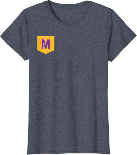 Vista 13 de Blippi Meekah - Camiseta oficial con logotipo de bolsillo Azul Jaspeado