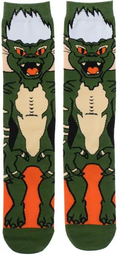 Vista 2 de Bioworld Gremlins - Calcetines deportivos con estampado gráfico de 360 grados, Verde