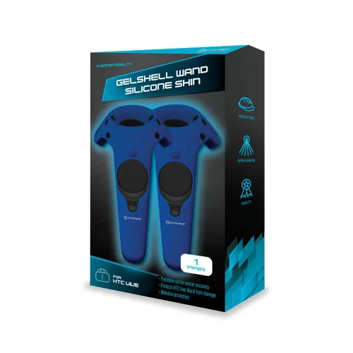 Vista 2 de Hyperkin GelShell Controller Silicone Skin for HTC Vive Pro/ HTC Vive (Blue) (2-Pack)