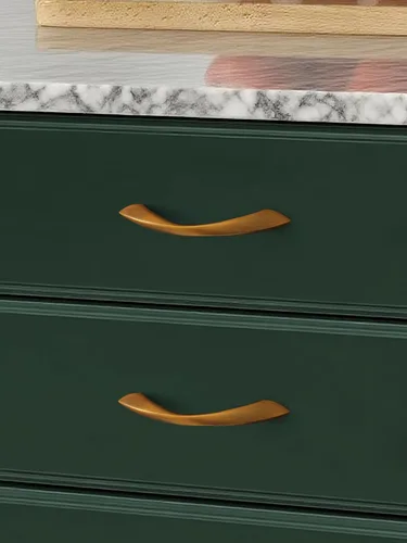 Vista 6 de Paquete de 2 tiradores de gabinete de latón antiguo de 3 pulgadas con asas retorcidas en arco, accesorios para cajones de cocina, armarios de baño