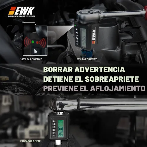 Vista 5 de EWK - Adaptador de par digital de 1/2 pulgada (12,5 a 250 pies-libras)