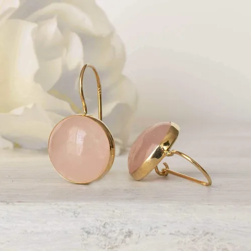 Vista 12 de Gemstone Earrings for Women - Gold Gemstone Drop Earrings - Birthstone - 14K Gold Earrings for Women - Gold Formal Earrings - Boho Wedding Earrings