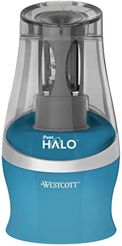Vista 2 de Westcott iPoint HALO - Sacapuntas a pilas rojo oscuro