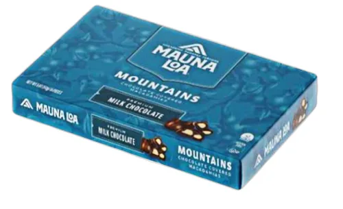 Vista 3 de Mauna Loa - Mountains - Multi pack de nueces de macadamia cubiertas de chocolate (cajas de 5 onzas).