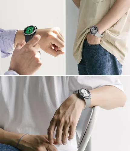Vista 7 de Ringke [Deportes aéreos + estilo bisel] Compatible con Samsung Galaxy Watch 4 de 1.575 pulgadas, funda flexible de poliuretano termoplástico a