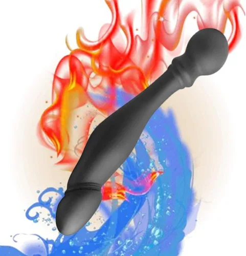 Vista 3 de Consolador de silicona masajeador de próstata, estimulación del punto G, cuentas anales para el pene, tapones anales de silicona impermeables