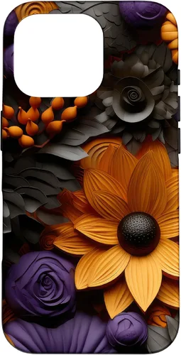 Vista 20 de iPhone 16 Halloween Flores Otoño Calabazas Caso