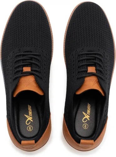 Vista 6 de Athlefit Zapatos deportivos de vestir de moda para hombre, transpirables, Oxford, zapatos para caminar casuales de negocios