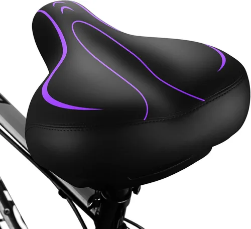 Vista 13 de Asiento de Bicicleta Extragrande, Asiento de Bicicleta Cómodo - Sillín de Bicicleta de Repuesto Universal - Asiento de Bicicleta de Cuero