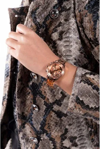 Vista 6 de GUESS US Women's Rose Gold-Tone Multifunction Watch