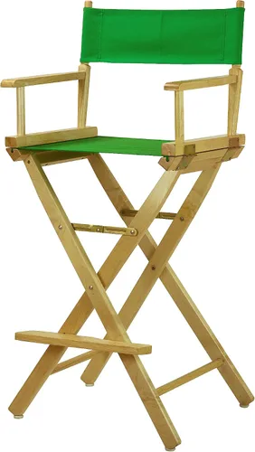 Vista 43 de Casual Home - Silla de director de 18 in, marco negro, lona negra, altura clásica Marco negro - Madera maciza