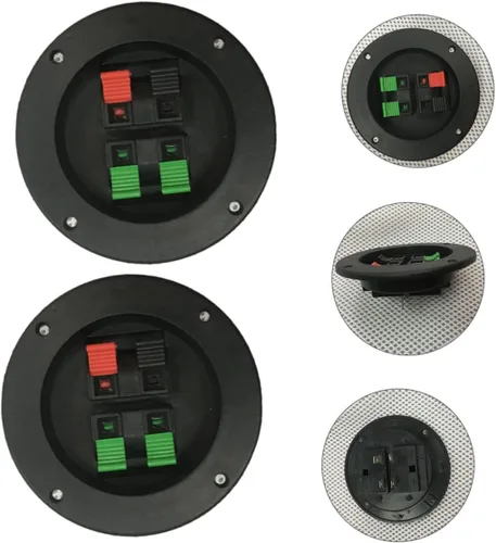 Vista 2 de 2 piezas de terminal de altavoz accesorio de poste de unión para caja de subwoofer, terminales de cable de altavoz duraderos para proyectos de audio