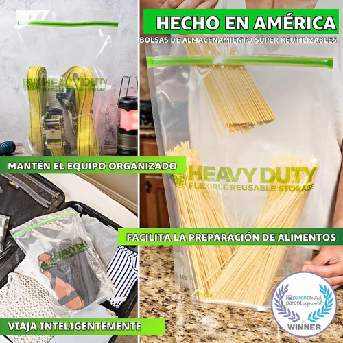 Vista 4 de Smelly Proof Bolsas Reutilizables de SERVICIO PESADO que se MANTIENEN DE PIE para Almacenamiento de Alimentos, Fabricadas en Estados Unidos, SIN