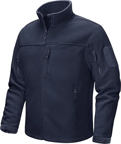 Vista 11 de CRYSULLY Chaqueta de forro polar para hombre, abrigo de trabajo táctico Verde militar