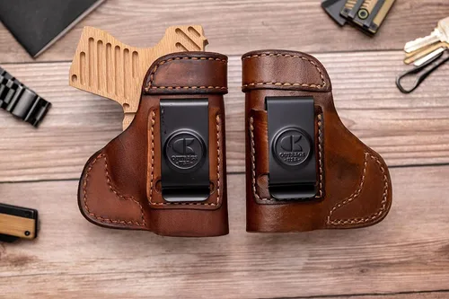 Vista 2 de OUTBAGS USA LS3 - Funda de cuero pesado de grano completo IWB para Taurus GX4 de 0.354 in - Funda oculta para pistola hecha a mano en Estados