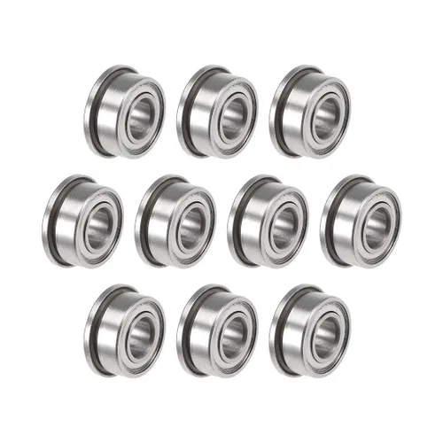 Vista 6 de Uxcell F683ZZ - Rodamientos de bolas con brida, 3 x 7 x 3 mm, acero cromado con blindaje, 10