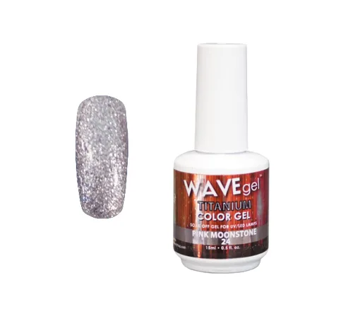Vista 21 de WAVEGEL - Esmalte de uñas en gel con purpurina, colección Titanio, #28 Twinkle Pink I 0.5 onzas