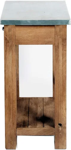 Vista 6 de Alaterre Furniture Millwork - Consola de madera y zinc de 30 pulgadas con dos cajones