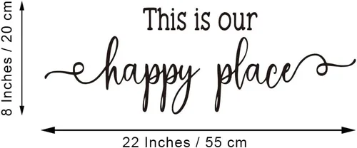 Vista 6 de This is Our Happy Place - Calcomanías de pared con letras talladas, palabras dulces y palabras artísticas para decoración del hogar