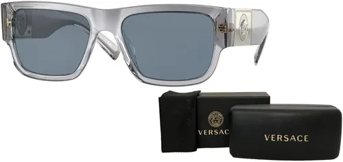 Vista 3 de Versace VE4406 Rectangle Sunglasses for Men BUNDLE With Designer iWear Complimentary Eyewear Kit