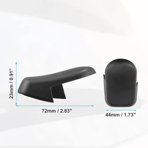 Vista 6 de ACROPIX Tapa de tuerca de brazo de limpiaparabrisas trasero para Porsche Cayenne, paquete de 1, color negro