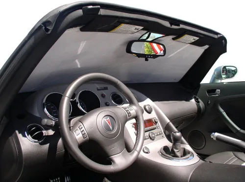 Vista 9 de HeatShield, The Original parasol para parabrisas Pontiac Solstice Convertible 2006, 2007, 2008, 2009 serie Gold