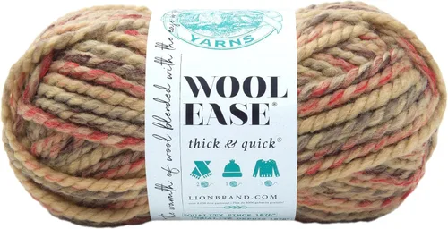 Vista 62 de Lion Brand Yarn - Ovillo de lana Wool-Ease Thick & Quick color fuerza aérea Super Bulky Wool Acrylic Blend Fiber for Soft Hats, Sweaters, Chunky