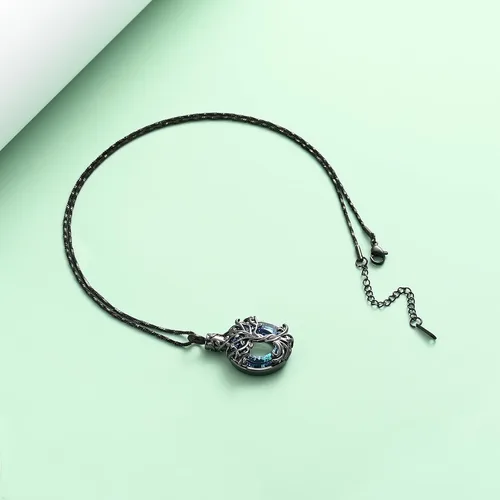 Vista 6 de shajwo Collar de cenizas de urna de cremación del árbol de la vida para mujeres y hombres, círculo de la vida, cristales de cremación, colgante