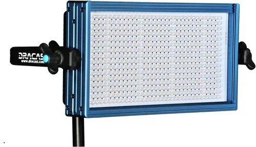 Vista 3 de Dracast Kit de entrevistas de la serie Pro – Kit de 3 luces LED bicolor con compatibilidad de batería de montaje dorado