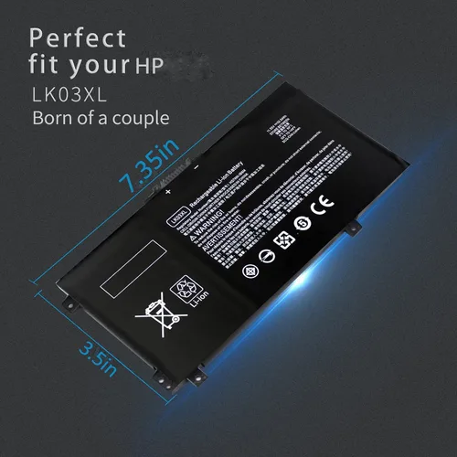 Vista 2 de Batería LK03XL, Boyuteecer para HP Envy X360 15-BP 15M-BP 15-BQ 15M-BQ 15M-CP 15M-CN0XXX 17-AE 17M-AE 17T-AE 17-BW 17M-BW 17-CE 17M-CE 17T-CE 17T-CE
