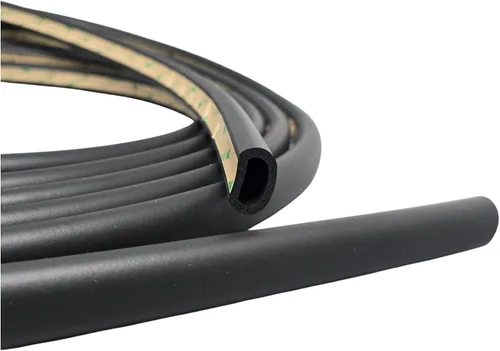 Vista 4 de ESI D Shaped EPDM Foam Rubber Multi-Use Seal - Made in USA - (.687 Inch Height, .875 Inch Width, 25FT Length) Weather Stripping with Thin 93015