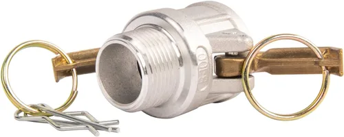 Vista 2 de 2 piezas de accesorios de bloqueo de leva fundida por gravedad de aluminio (parte B de 1 pulgada) de manguera de leva y ranura, acoplador hembra