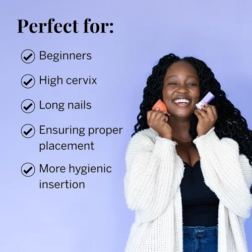 Vista 4 de Pixie - Aplicador de copa menstrual – Se inserta como un tampón – Todas las mujeres ahora pueden usar copas de período – Perfecto para uñas largas