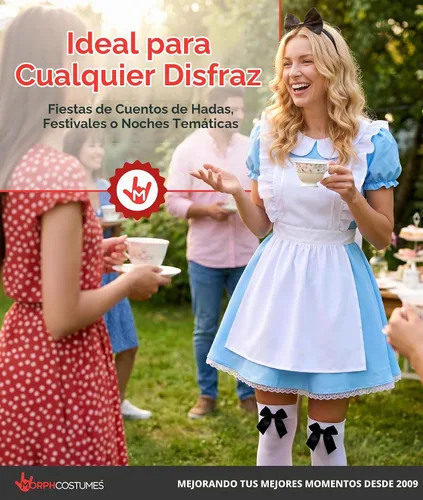 Vista 5 de fun shack Disfraz de Alicia en el País de las Maravillas para adulto