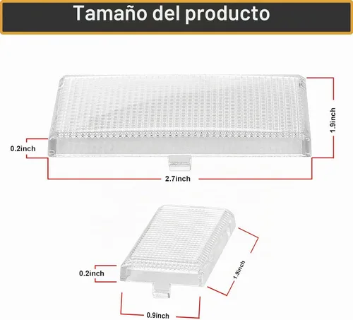 Vista 5 de Cubiertas de luz de cúpula de mapa para techo interior, repuesto de lente transparente compatible con K1500 K2500 C1500 C2500 1988-2000, Chevy