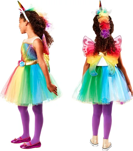 Vista 3 de Rubie's Girl's Forum Novelties Rainbow Unicorn Costume Dress