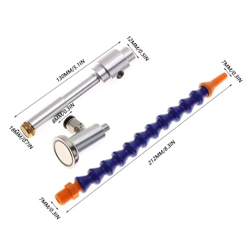 Vista 5 de Akozon Pistola de aire frío, pistola de aire frío Vortex de 5.118 in, máquina de flujo de aire de enfriamiento en seco con tubo flexible