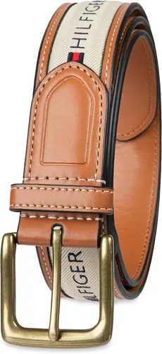Vista 23 de Tommy Hilfiger Men's Fabric Inlay Casual Belt with Classic Harness Buckle