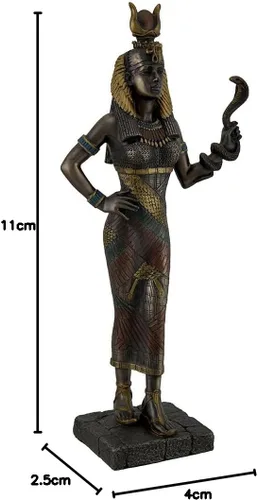 Vista 9 de Veronese Design Diosa egipcia Hathor sosteniendo una estatua de cobra
