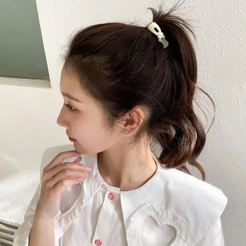 Vista 3 de 8 pinzas para el cabello con hebilla de cola de caballo mate grande, clip de garra de cola de caballo alta, accesorios antideslizantes