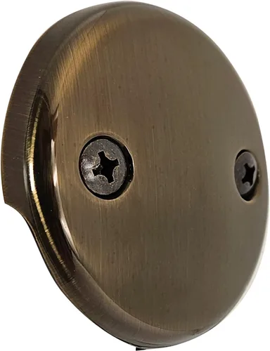 Vista 8 de Westbrass Drenaje universal de repuesto de rosca fina o gruesa con placa frontal de 2 agujeros, latón antiguo, D93K-06