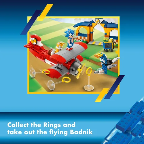 Vista 3 de LEGO Sonic The Hedgehog Tails' Workshop and Tornado Plane 76991 - Juego de juguetes de construcción, juguete de avión con 4 figuras de Sonic